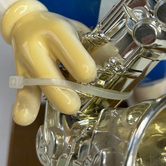 M&M Candy Dispenser Blue Peanut with Saxophone Collectible Holder - Picture 8 of 10